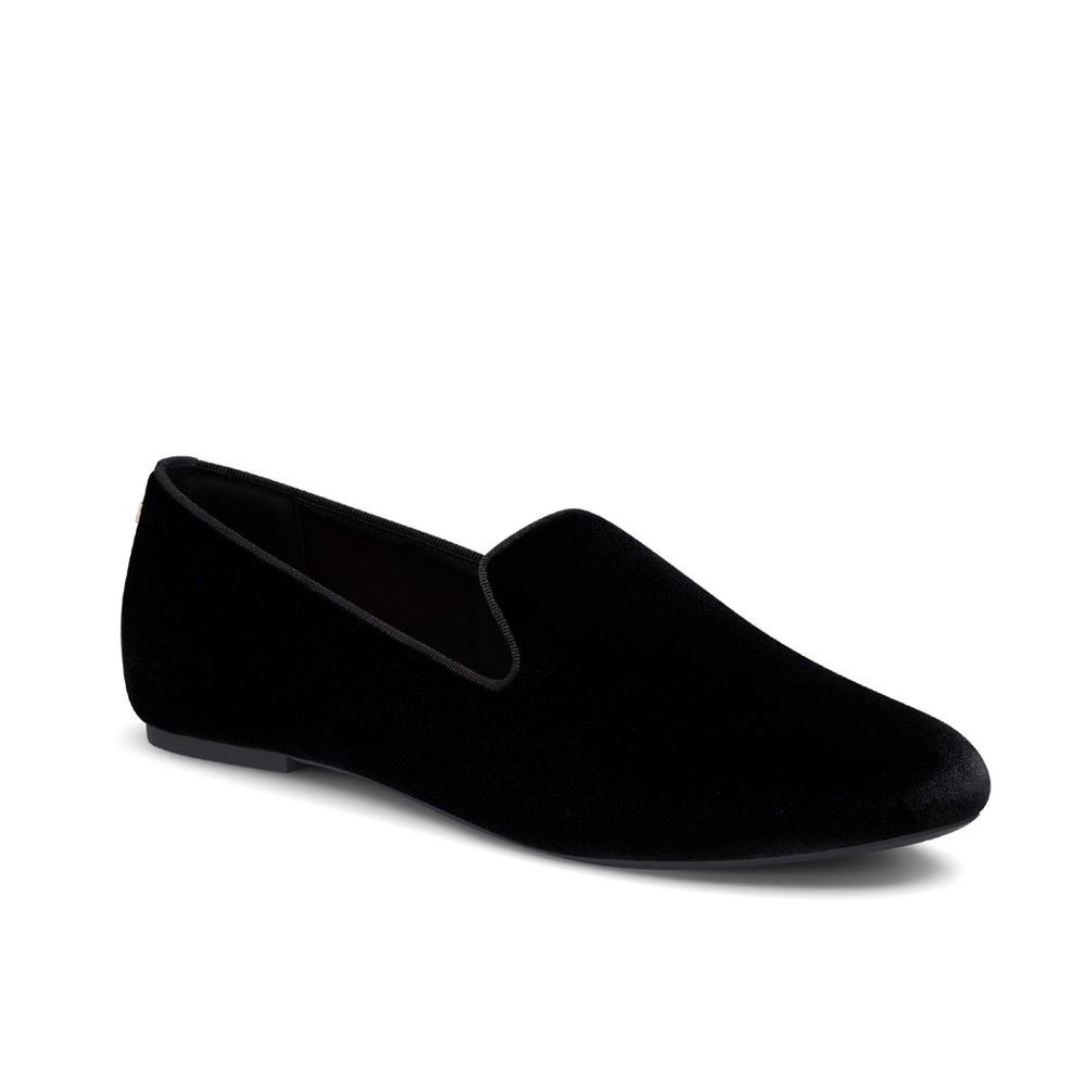 Birdies “Starling” Black Velvet loafers